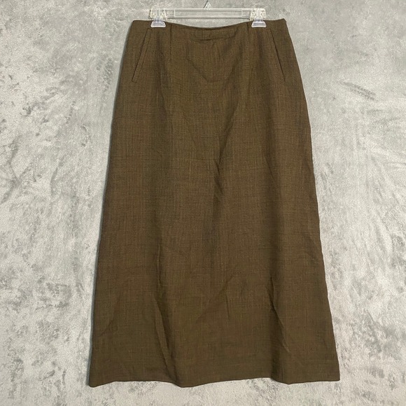 Harve Benard Sport Dresses & Skirts - Harve Benard Skirt Sz 14 Brown Maxi A-Line 100% Wool Textured Lined Timeless